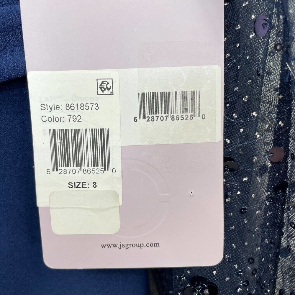 Js Collections Navy Blue Sequin Dress - image 7